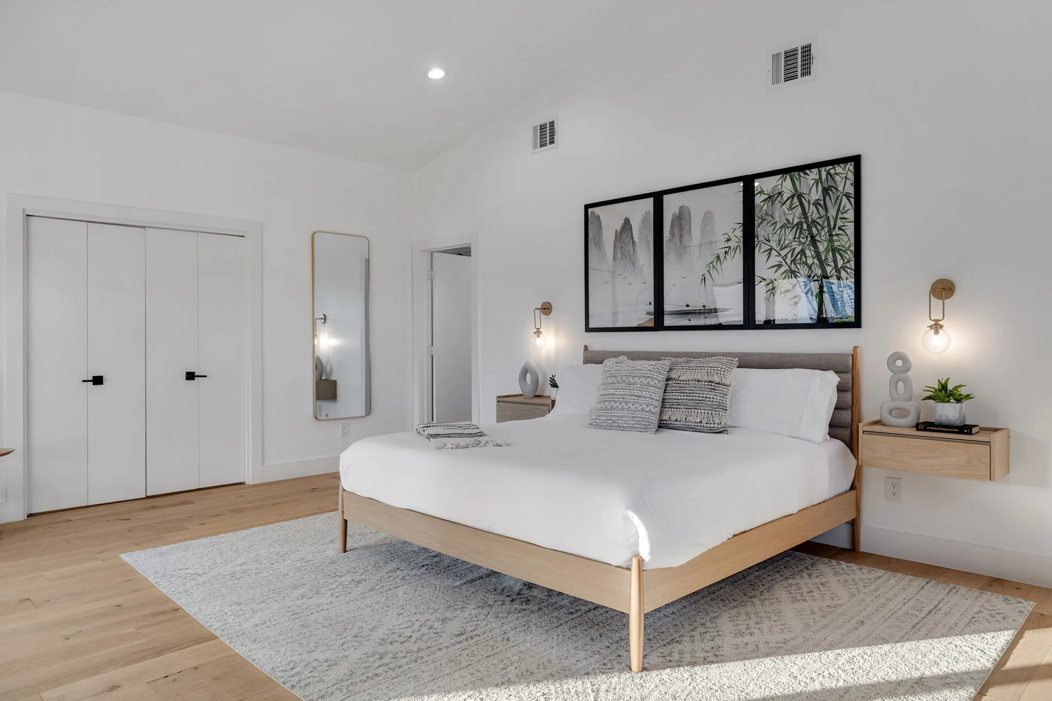 Master suite with city view balcony